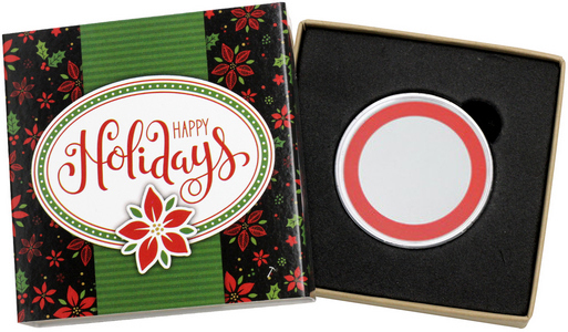 SilverTowne Natural Kraft Gift Box w/Happy Holidays (2025) Poinsettia Sleeve - Product Packaging